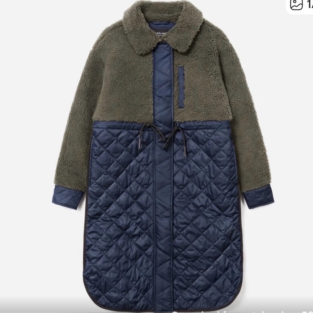 NWT Quilted Teddy Coat Everlane XS